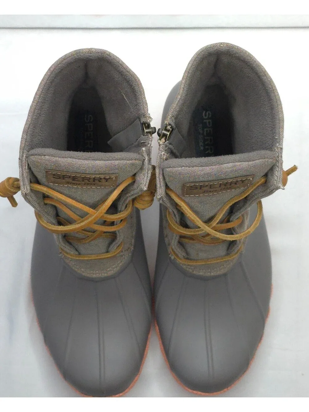 Women's Sperry Saltwater Pop Outsole Waterproof Rubber Duck Boots, Size 7.5